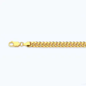 10K 4.5MM YELLOW GOLD HOLLOW MIAMI CUBAN 20" CHAIN NECKLACE