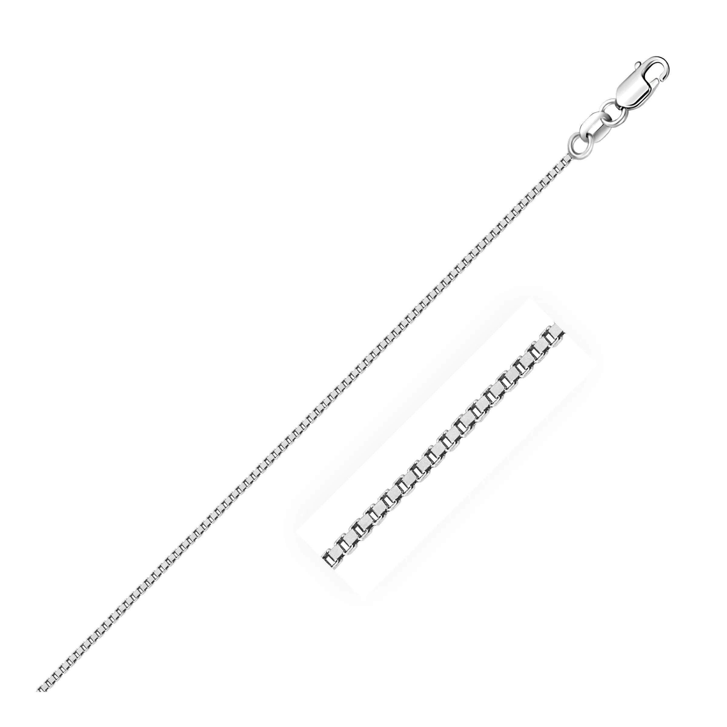 10k White Gold Classic Box Chain 0.8mm-rx53574-16