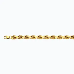 14K 12MM YELLOW GOLD SOLID DC ROPE 30 CHAIN NECKLACE"