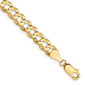 14k Gold 7.2mm Flat Cuban Chain Necklace