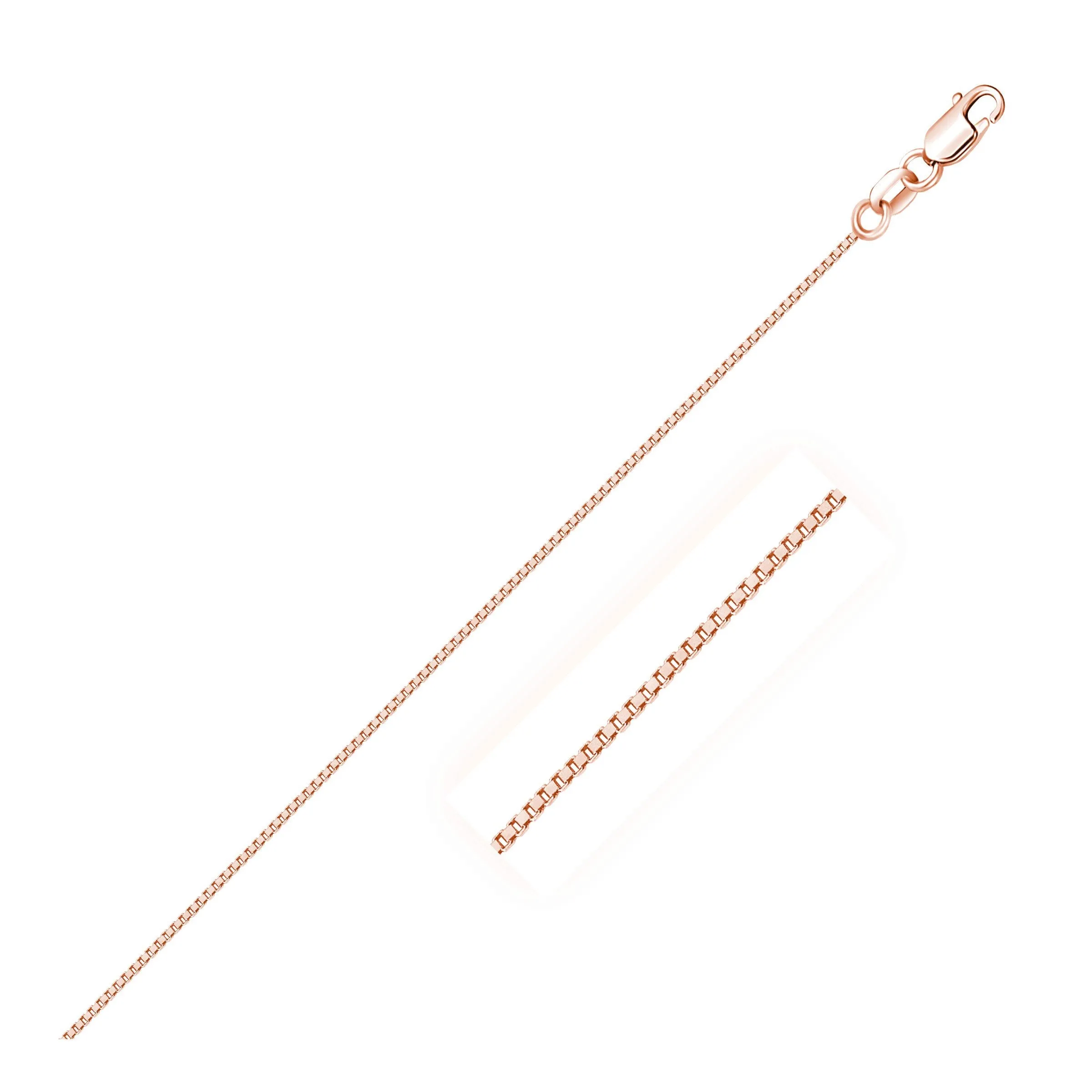 14k Rose Gold Classic Box Chain 0.6mm-rx98664-17