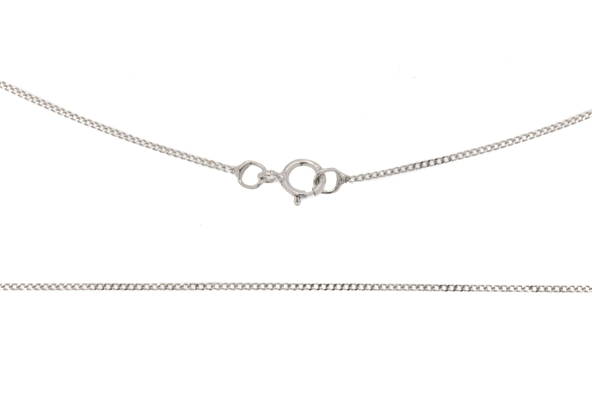 16" 9ct White Gold Skinny Pendant Chain