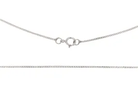 16" 9ct White Gold Skinny Pendant Chain