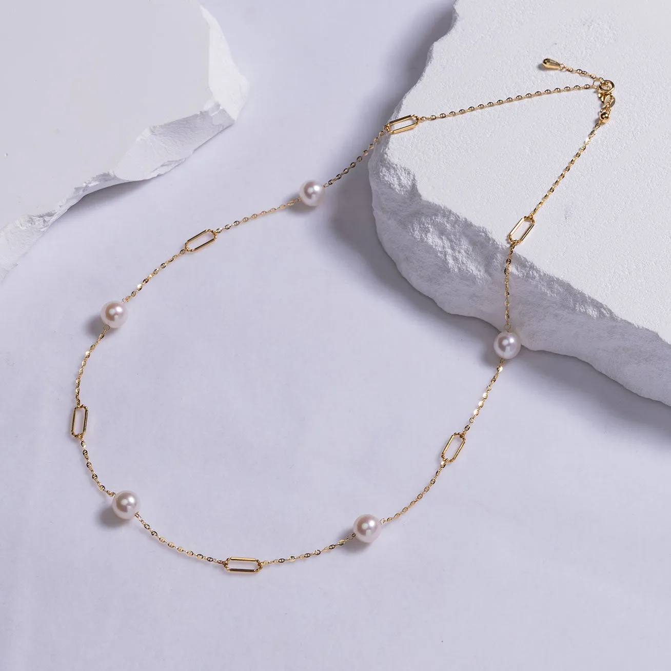 18k Freshwater Pearl Necklace KN00129 | Si Dian Jin