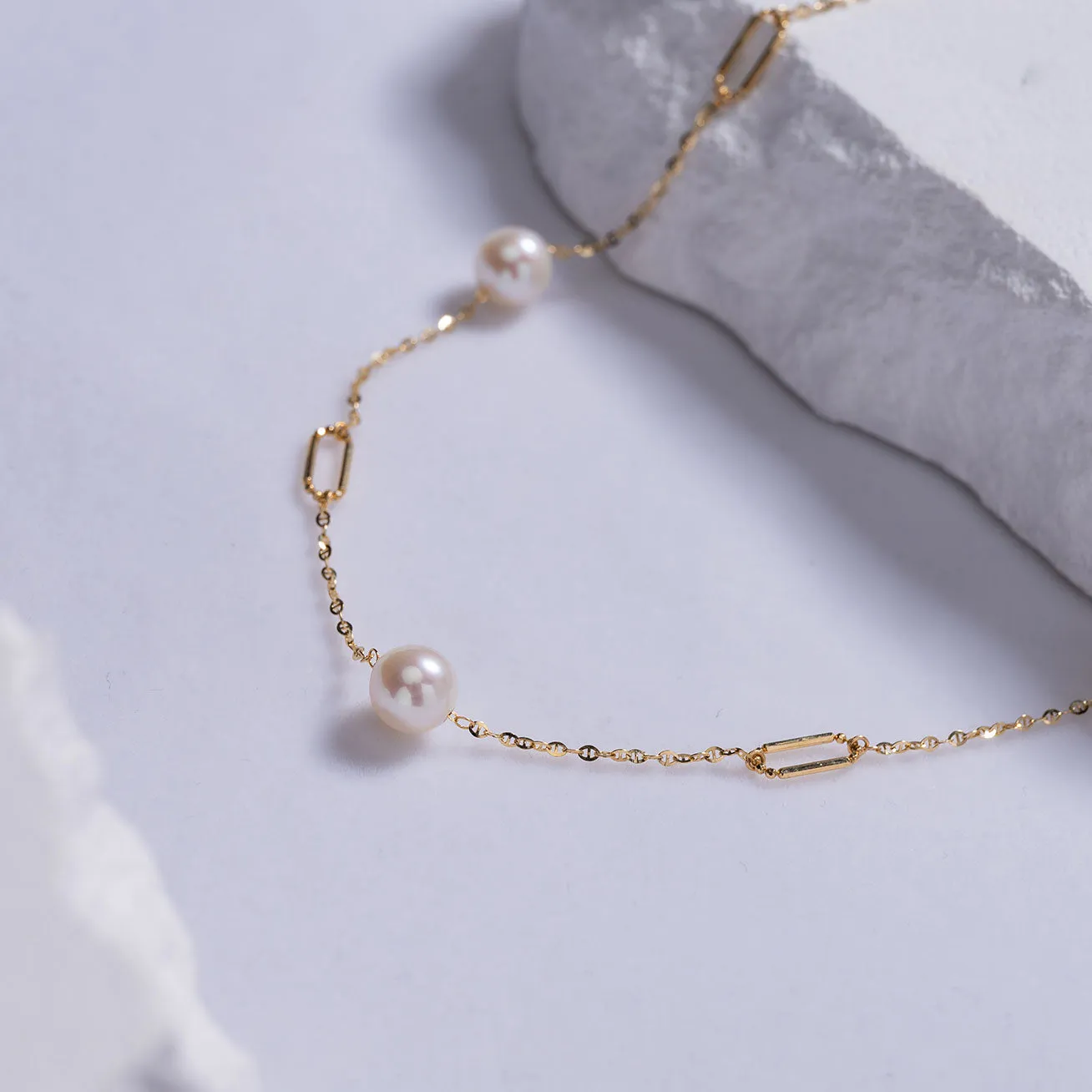 18k Freshwater Pearl Necklace KN00129 | Si Dian Jin