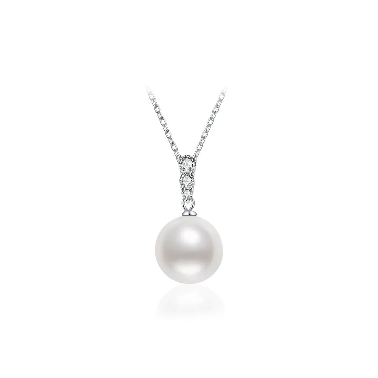 18k Gold Diamond Edison Pearl Necklace KN00059