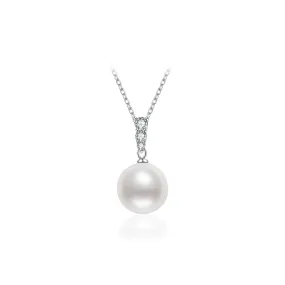 18k Gold Diamond Edison Pearl Necklace KN00059