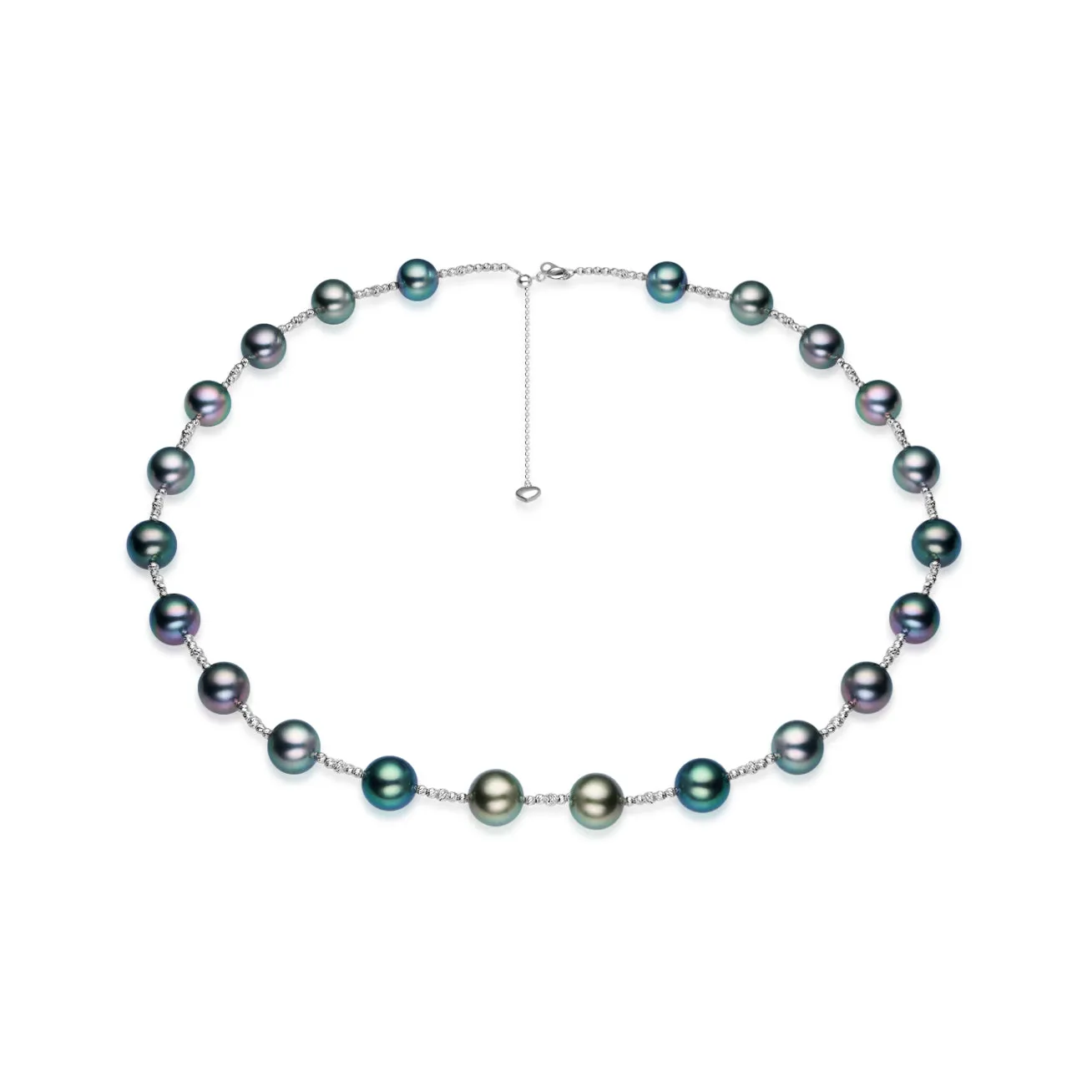 18k Solid Gold Aurora PEACOCK Tahitian Pearl Necklace KN00283