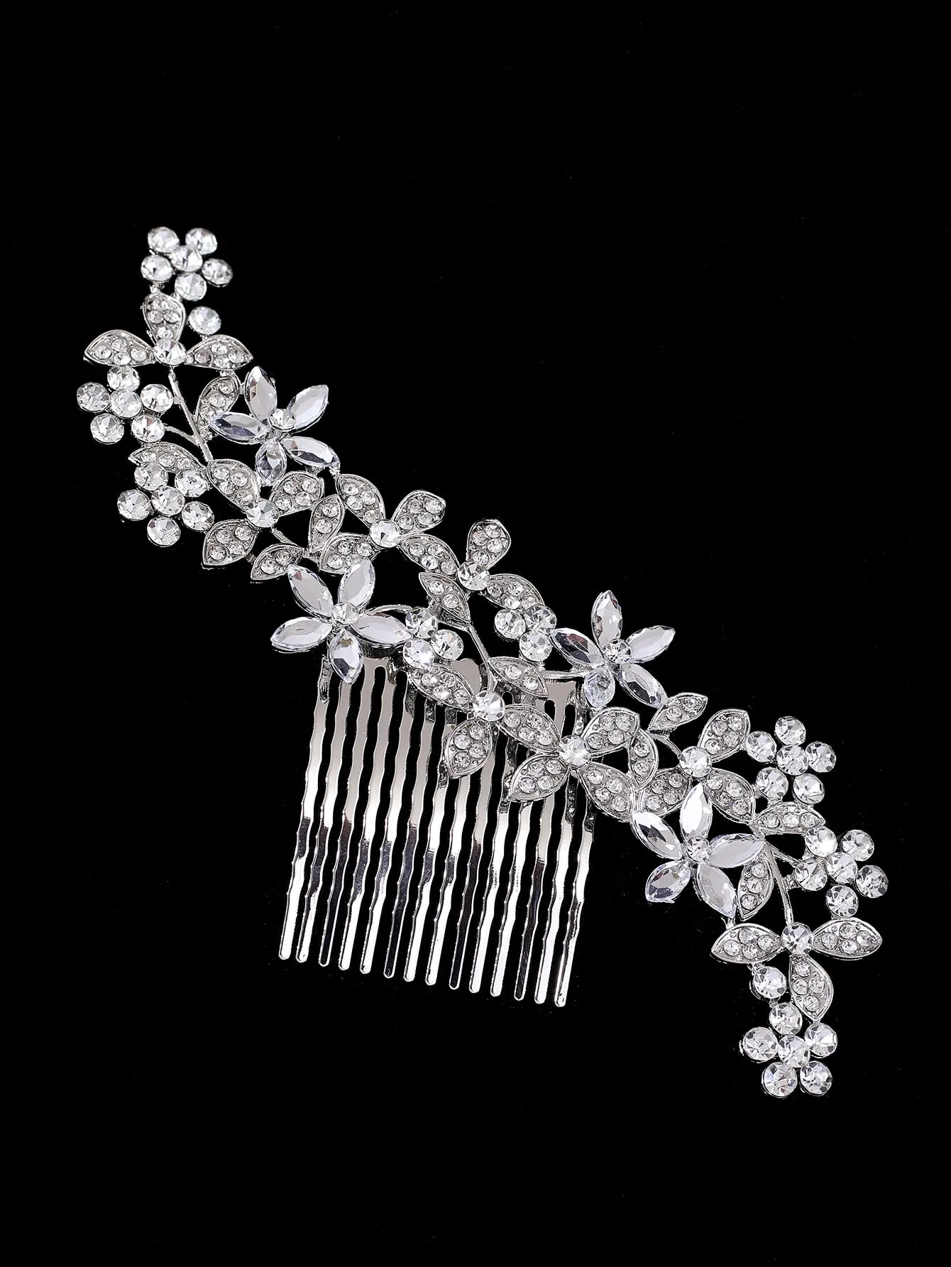 1pc Women's High-Grade Heavy-Duty Hair Comb With Rhinestones Elegant Boho Tiaras