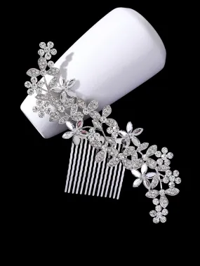 1pc Women's High-Grade Heavy-Duty Hair Comb With Rhinestones Elegant Boho Tiaras