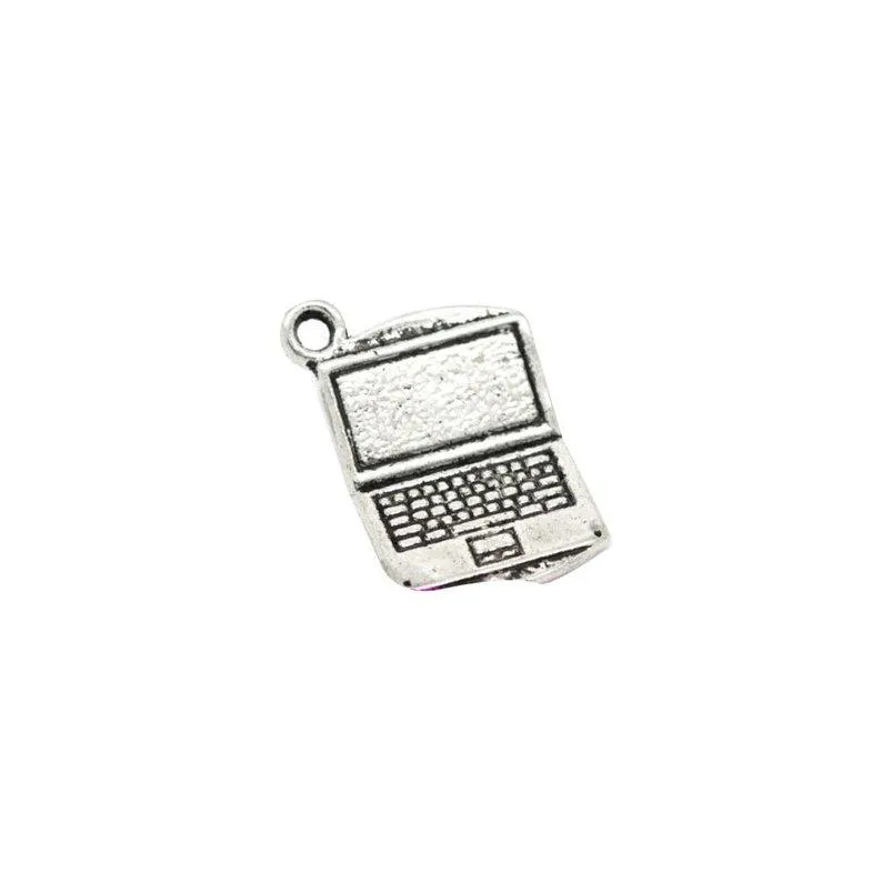 5 Pcs Tibetan Silver Laptop Notebook Computer Graduation 21mm x 15mm 3D Charms Pendants