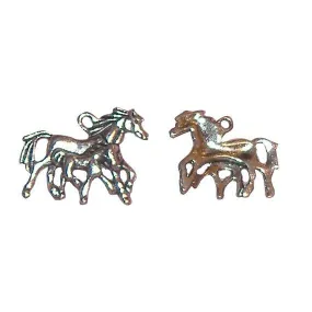 5 Pcs Tibetan Silver Mare and Foal Mother and Baby Horse 25X28mm Charms Pendants