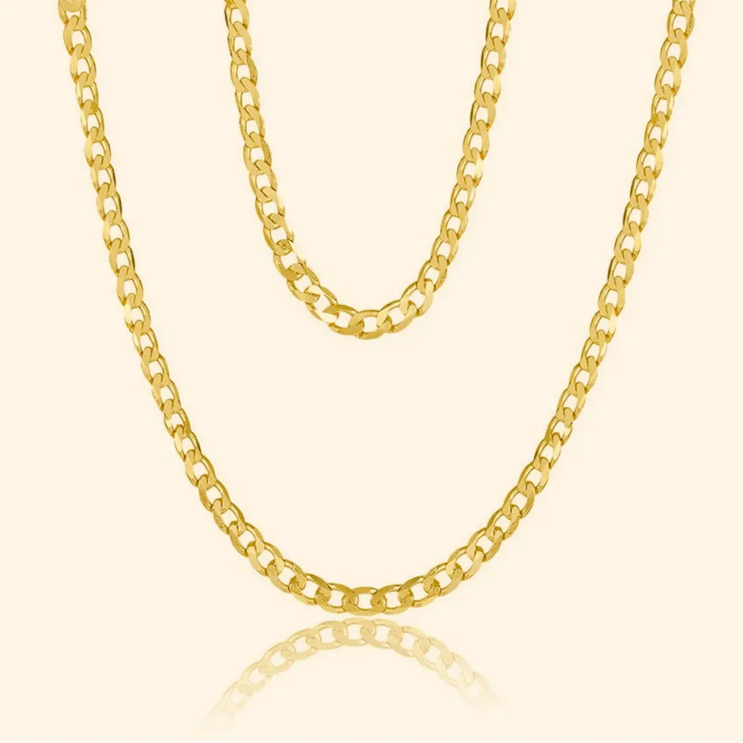 9ct Yellow Gold Open Curb Chain