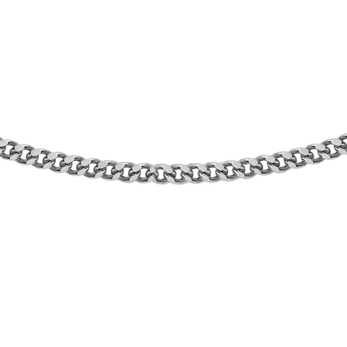 9K White Gold 35 Diamond Cut Curb Chain /20’’