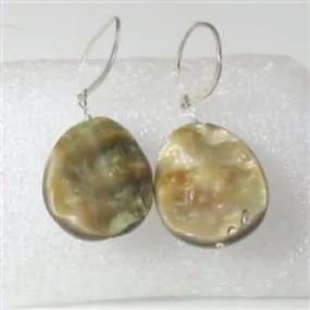 Abalone Sea Shell Dangle Earrings