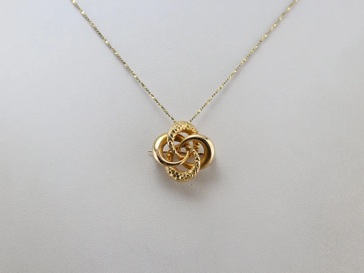 Antique Lover's Knot Pin or Pendant