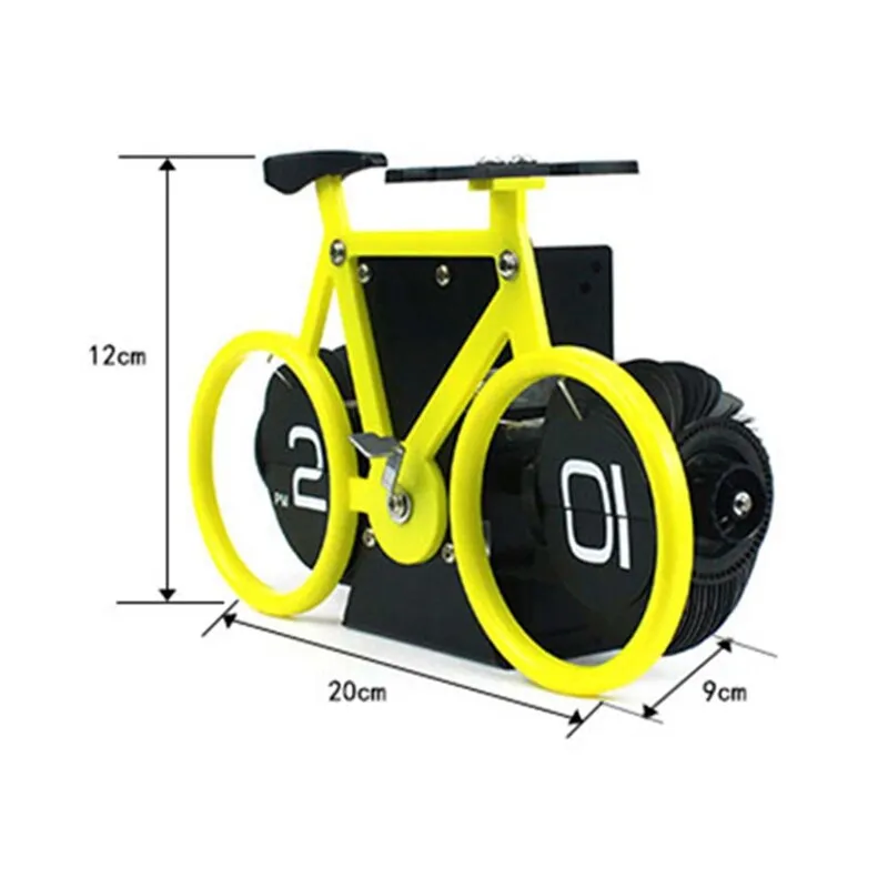 Besteuropean Bicycle Style Page Turning Clock Home Simple Desktop Pendulum Clock Fashion Ornaments Decorative Clock