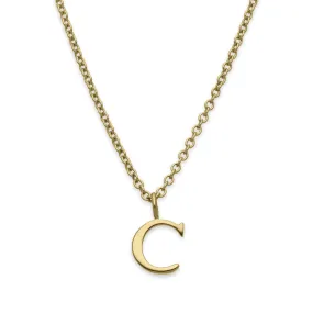 C Letter Gold Necklace