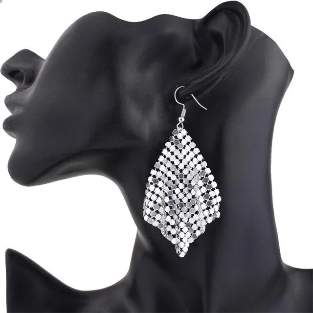 Charming Shiny Ladies' Drop Earrings With Sequin