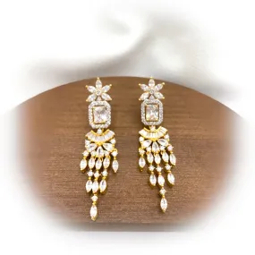 Charming White Zircon (CZ) stone Chandelier Earring