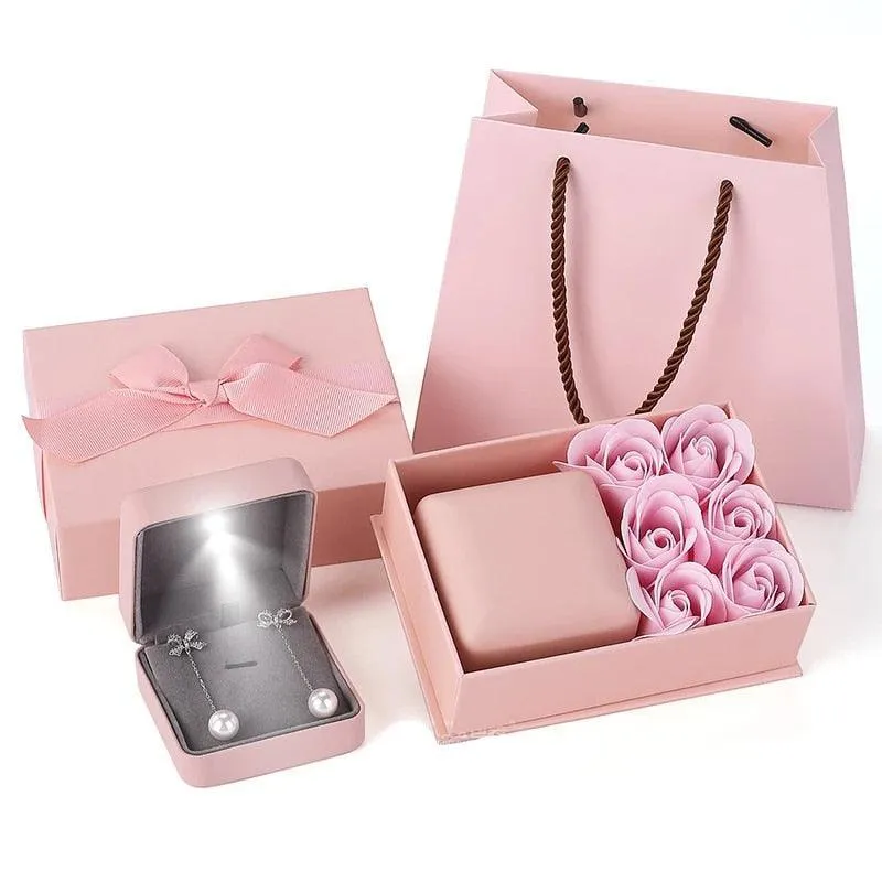 Chic Rose Blossom Jewelry Organizer: Stylish Storage for Rings, Earrings, and Necklaces