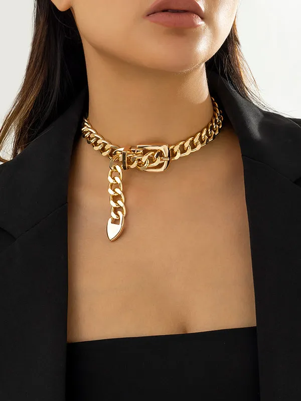 Chicmy-Punk Chains Hollow Necklaces Accessories