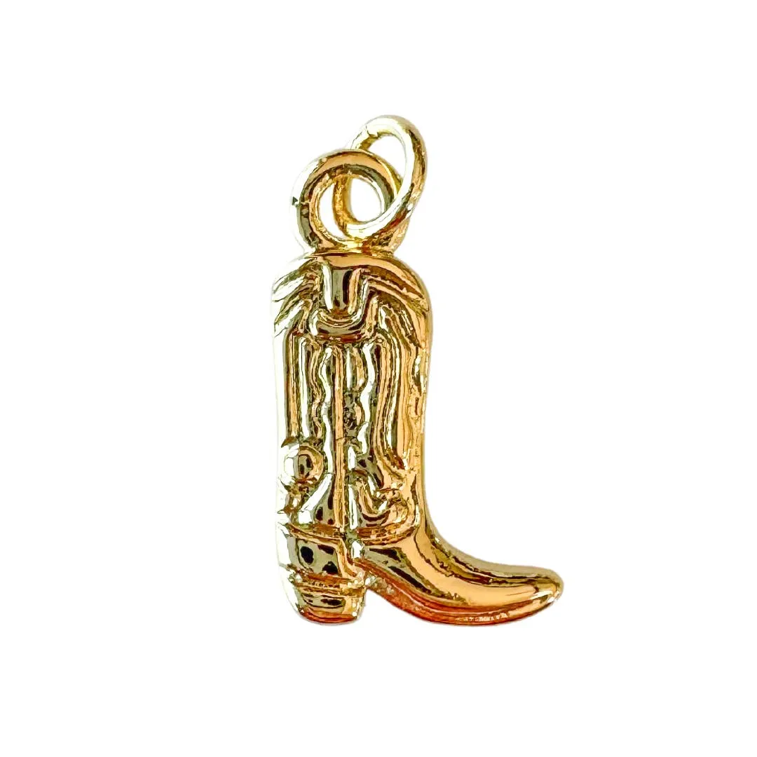 Cowboy Boot Charm For Charm Necklace & Bracelet