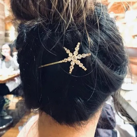 crystal rhinestone star celestial hairpins