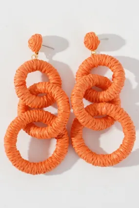 Daisy Raffia Earrings