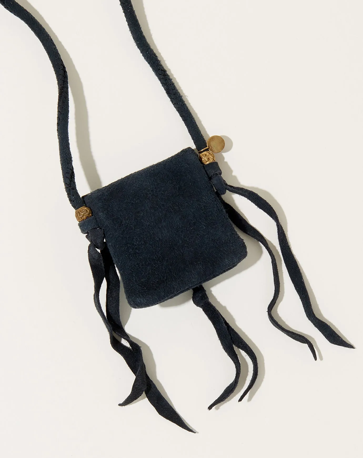 Deer Leather Pueblo Rain Charm in Black