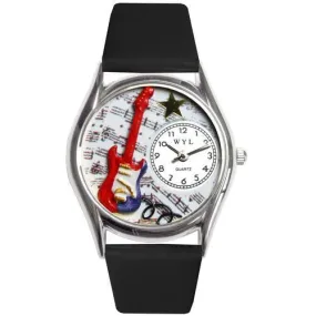 Electric Guitar Watch Small Silver Style