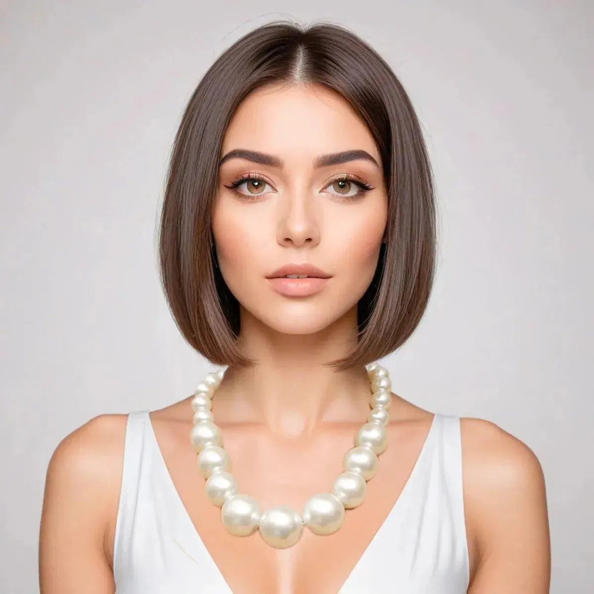 Elegant Cream Pearl Necklace and Earrings Set - Classic Fashion Jewelry for Every Occasion