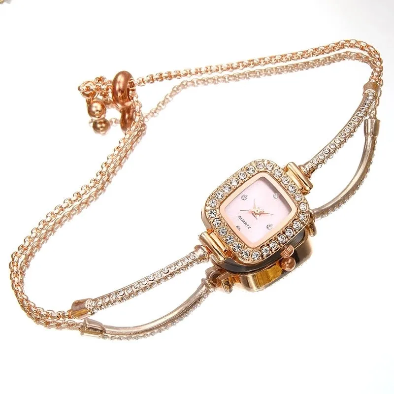 Elegant Simple Style Geometric Single Folding Buckle Quartz Women's Watches