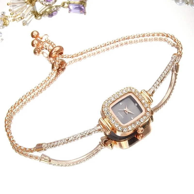 Elegant Simple Style Geometric Single Folding Buckle Quartz Women's Watches