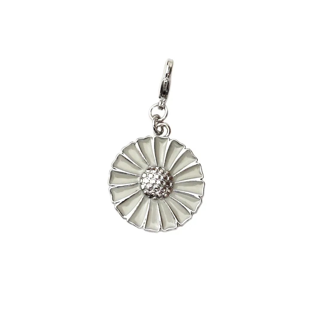 enamel daisy clasp charm