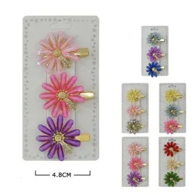 Flower Hair 3PC Hair Pin 10711M (12 units)