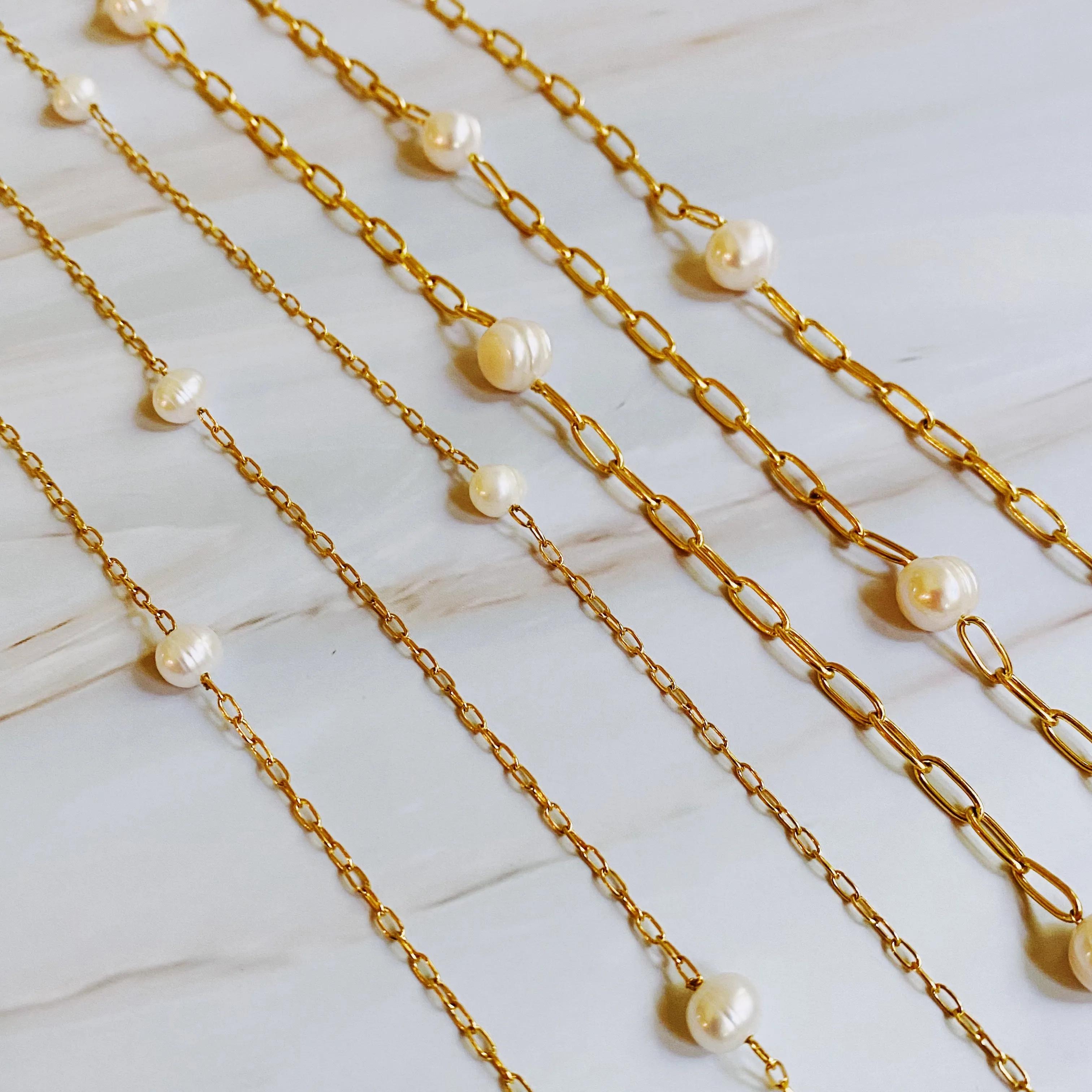 Freshwater Pearl Long Chain Necklace