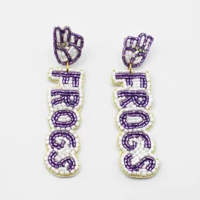 Frogs Beaded Earrings T2