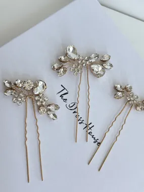 Gigi - Gold Bridal Hair Pins