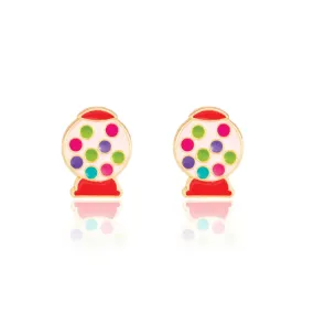 Girl Nation Gumball Nostalgia Cutie Enamel Stud Earrings