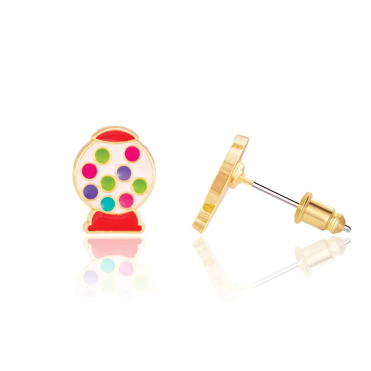 Girl Nation Gumball Nostalgia Cutie Enamel Stud Earrings