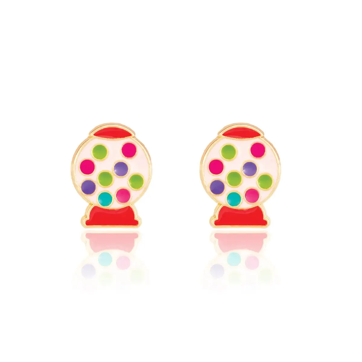 Girl Nation Gumball Nostalgia Cutie Enamel Stud Earrings