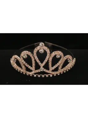 Girls Rose Gold Cubic Zirconium Dazzling Tiara