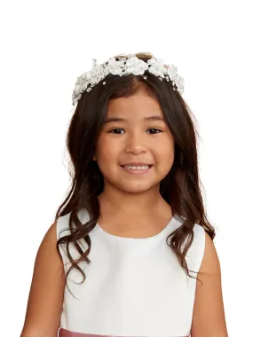 Girls White Holy Communion Special Occasion Delicate Flower Crown