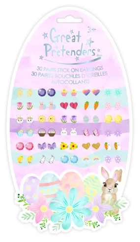 Great Pretenders Easter Bunny Stick on Earring Set