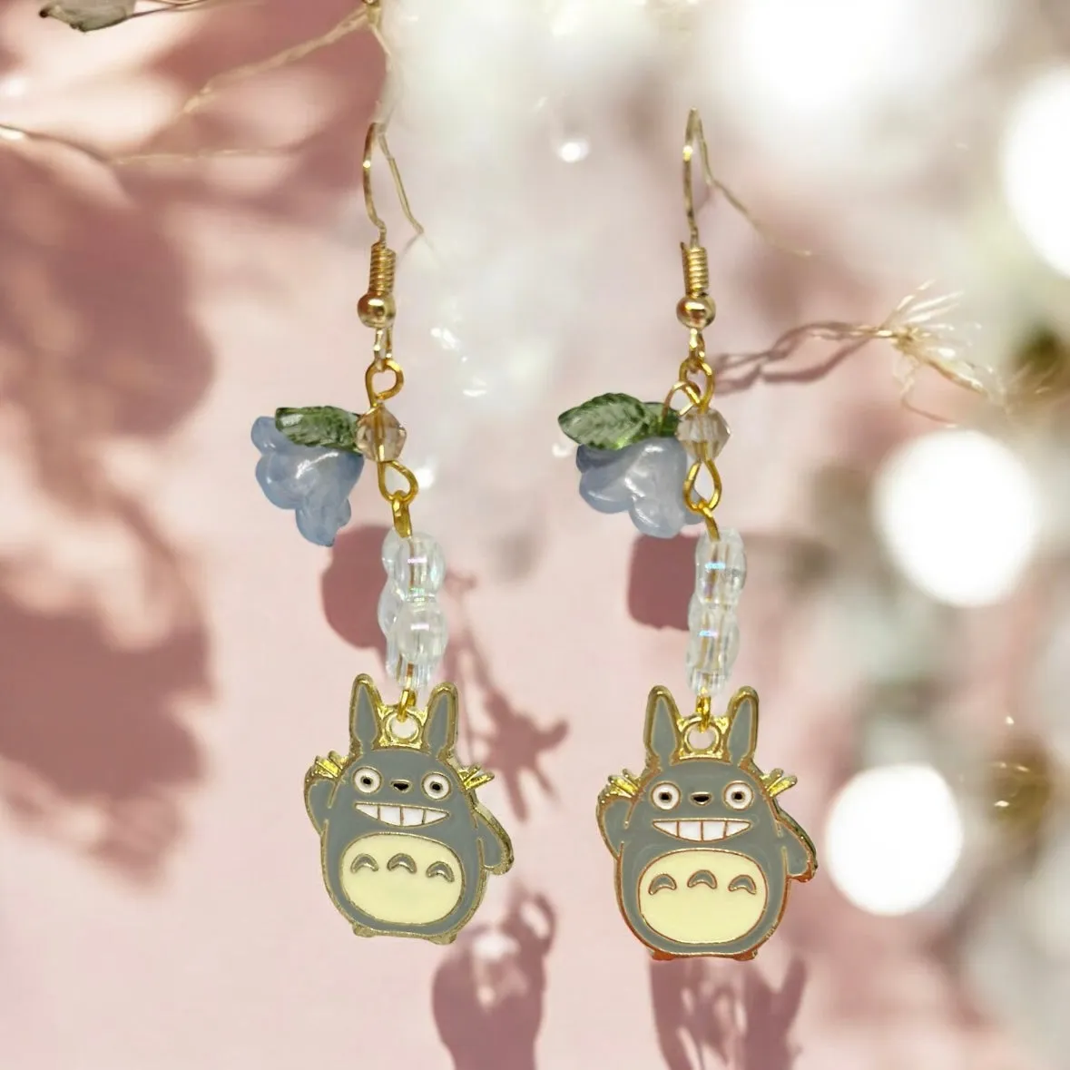 Kawaii - Totoro earrings | japanese anime dangle earrings | oriental decor drop earrings| cute kawaii | howl’s earrings