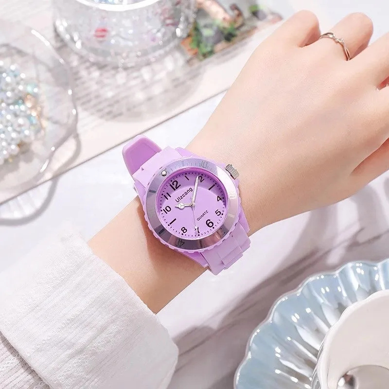 Korean Style Round Buckle Quartz Kids Watches