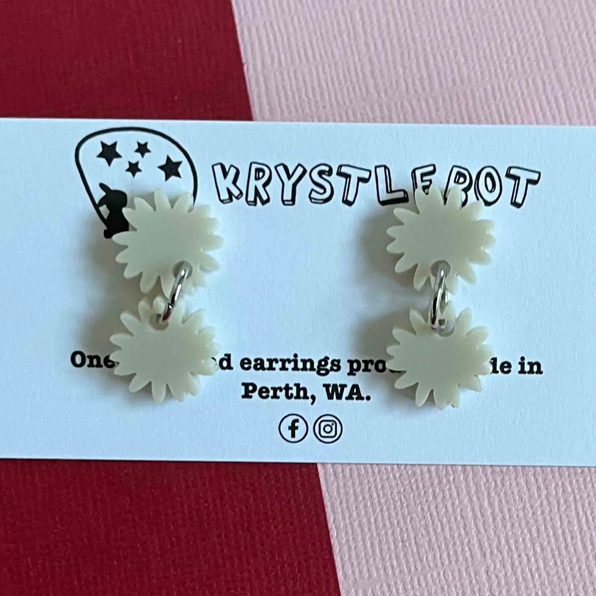 Krystlebot Starburst Mini Dangles - Cream