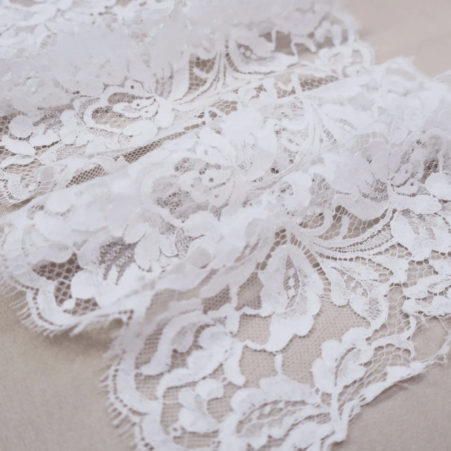 Light Ivory French Floral Lace Trim