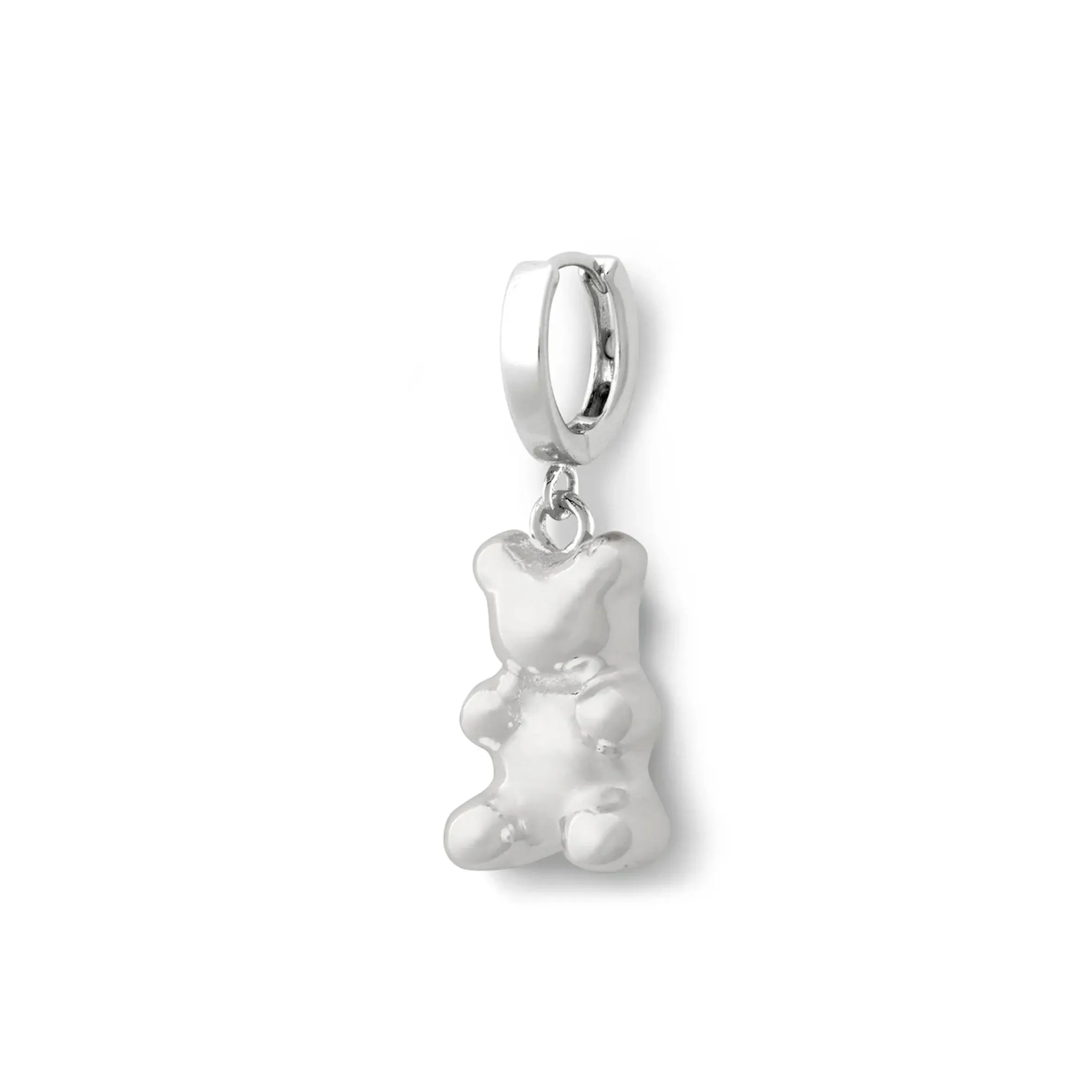 Mini Nostalgia Bear Hoop, Silver